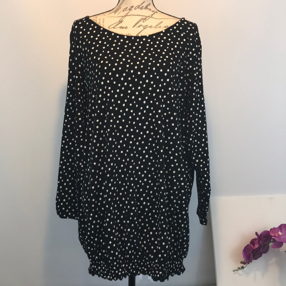 Old Navy Polka Dotted Women’s Blouse Top SZ 3X